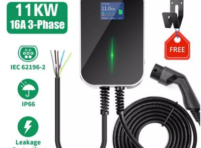 EV Charger 16A 3 Phase Electric Vehicle Charging Station EVSE Wallbox with Type 2 Cable IEC 62196-2 for Audi for Mercedes-Benz