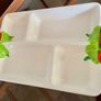 Vintage Japanese 4 Section Ceramic Serving Tray With Carrot Handles Image 4