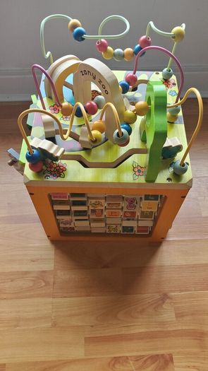 Zany Zoo Wooden Activity Cube