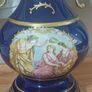 Vintage blue and gold ceramic table lamp Image 4
