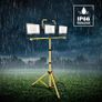 300W Tripod Stand LED Work Light, 3 Adjustable Head Floodlight, Flexible Portable Job Site Light, 30000LM 110V 240V Outdoor Indoor worklight for Workshop, Garage, Construction, Basement Image 6