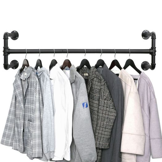 2 x Wall-Mounted Clothes Pipe Racks - FREE Nationwide Delivery