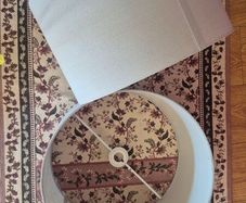 2x Large Drum Lampshades in Duck Egg as New.