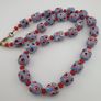 Antique Venetian Style Sky Blue Eyes & Venetian WhiteHeart Glass Beads Necklace Image 7