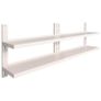 2 Tier Floating Wall Shelves 2 pcs Stainless Steel 240x30 cm Image 7