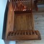 Vintage Solid Teak "Kartini" Storage Chair / Hallway Monk's Bencheast Asian "Kartini" design. Image 3