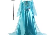 New Frozen Princess Elsa Fancy Costume With Accessories 3-4 Yrs