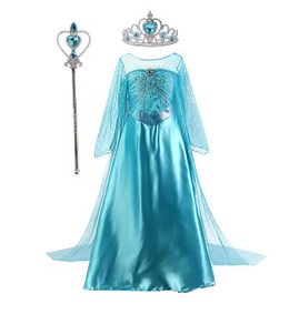 New Frozen Princess Elsa Fancy Costume With Accessories 3-4 Yrs