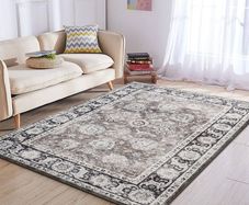 Traditional Area Rugs 60x110 cm Harmony Cashmere Style Soft Short Pile Vintage Rug - Carpet for Dining Room Easy To Clean