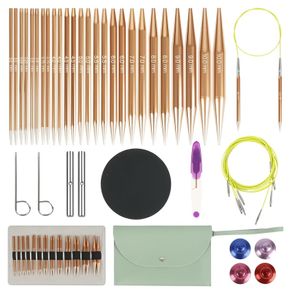 Brand New Interchangeable Circular Knitting Needle Set 13 Pairs