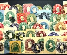 USA Early prepaid stamps from cards and envelopes