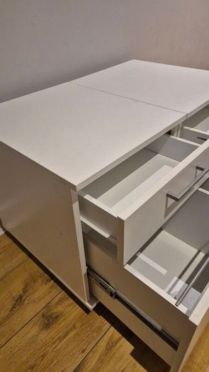 Pair of White IKEA Office Drawers - Heavy Duty - Bedside or Desk Use