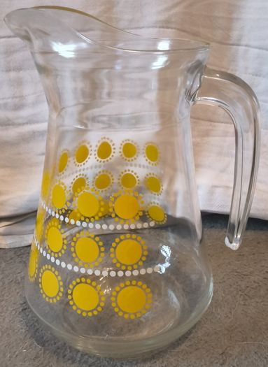 70's French jug and glasses