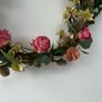 Handmade Rattan Wreath with Pink Roses & Dried Botanicals, 35-inch Image 3