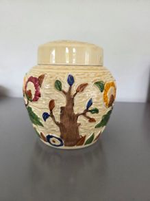 Vintage Tony Wood Studio Pottery Jar With Lid