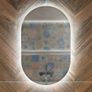 Modern LED Colour Changing Bathroom Mirror 800 x 500mm with 2 tiny black marks Image 5