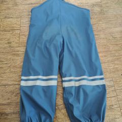 Lupilu Blue Waterproof Fleece-Lined Rain Dungarees