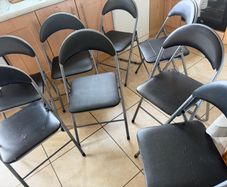 8 foldable chairs