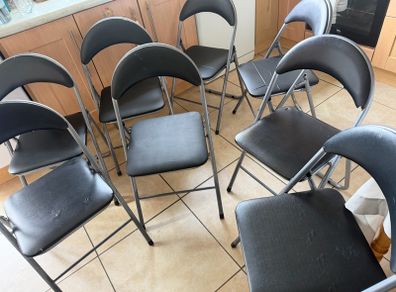 8 foldable chairs