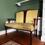 Vintage Wooden 2 Seater Settee / Hall Bench Image 2