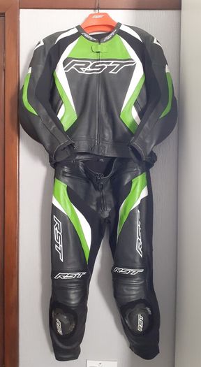 RST TracTech Evo 4 Two Piece Leather Suit Kawasaki Ninja Green (not Alpinestars Furygan Dainese)
