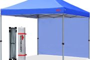 Durable Ez Pop-up Gazebo Tent with 1 Sidewall(2x2M,Blue)