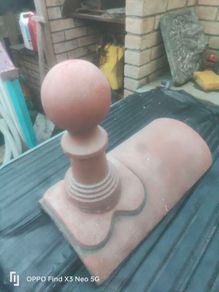decorative ridge tile with ball finial