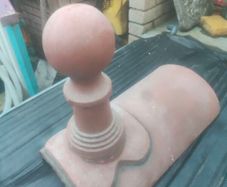 decorative ridge tile with ball finial