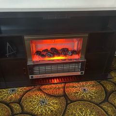 Freestanding electric fire unit