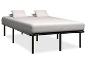 Bed Frame Black Metal 200x200 cm