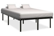 Bed Frame Black Metal 200x200 cm