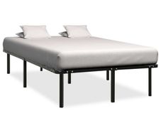 Bed Frame Black Metal 200x200 cm