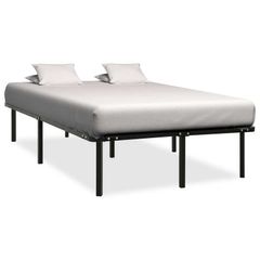 Bed Frame Black Metal 200x200 cm