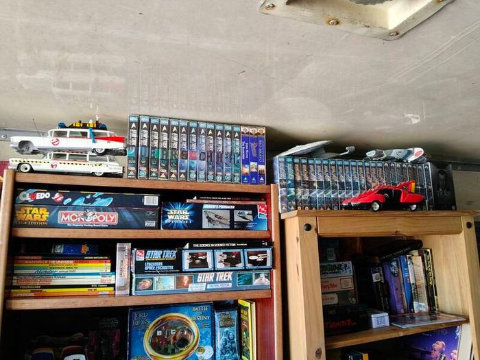 action figure, graphic novel, toys,books, VHS massive collection