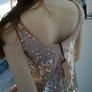 Gold Zara dress size XS(8-10) with matching heels and clutch Image 5