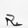 Zara Studded Velvet Sandals Image 5