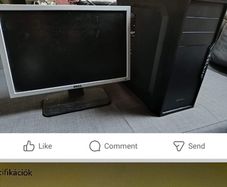 Desktop computer with monitor