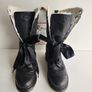 Triumph Aimilita Dr Martens fur fleece lined FL black mid calf boots UK5 EU38 Image 2