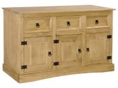 Sideboard Solid Mexican Pinewood Corona Range 132x43x78 cm