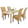 Dining Chairs 4 pcs Abaca and Solid Mango Wood Image 5