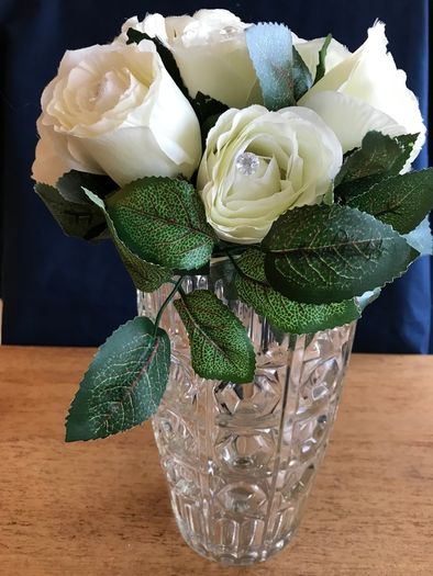 Vintage Heavy Tall Glass Vase