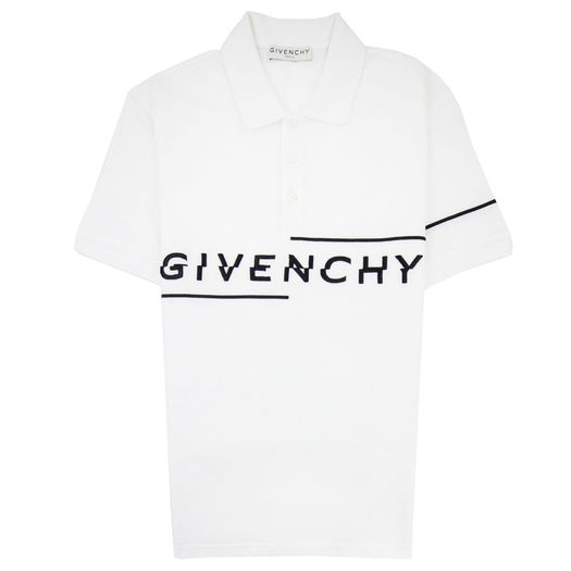 Givenchy Broken Logo Polo Shirt White