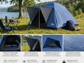 Tent  3  Person Dome Tent Sun Canopy Entrance Ventilation Waterproof 3000mm