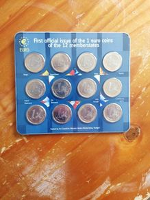 Frist Official Issue Of 1 Euro Coins