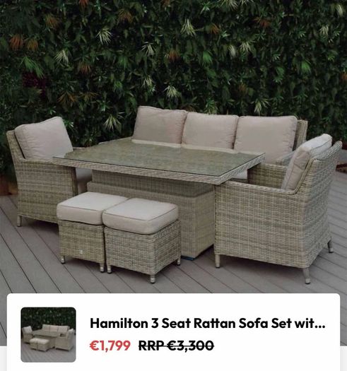 Garden furniture set