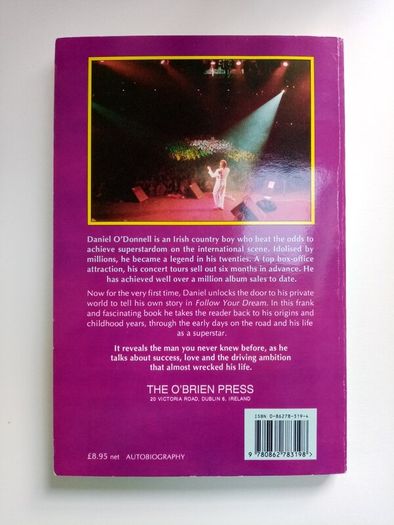 Daniel O'Donnell Book (Signed) - Follow Your Dream - Irish Music Biography Book