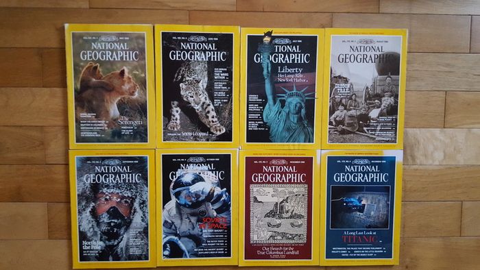 National Geographic magazines x 400 from early 20th century to 2009
