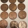 41 old English one penny coins 1903-1967 Image 3