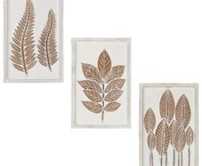 Hand-Carved Wall Panels 3 pcs MDF 40x60x1.5 cm