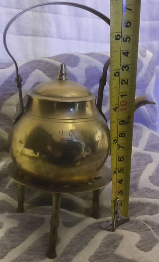 miniature tea-pot and trivet
